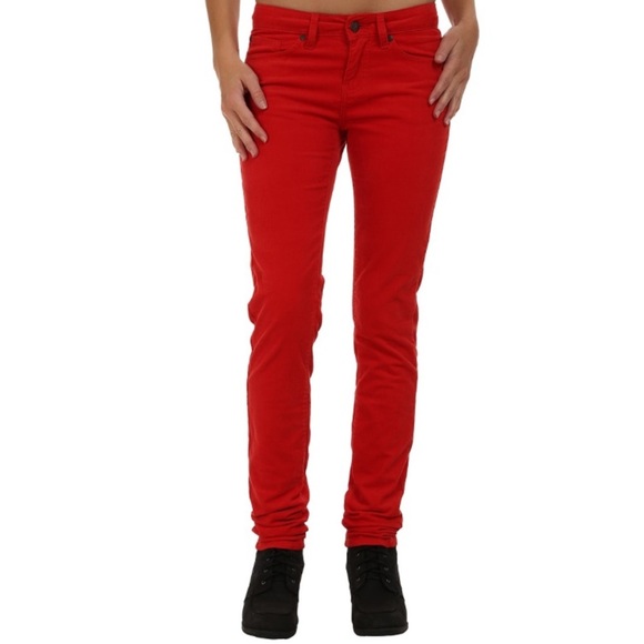 Prana Trinity red spice Corduroy velvet feel Casual‎ Pants new size 4 new - Picture 5 of 5